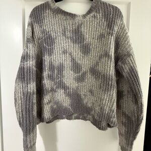 Gray Tie-Dye Women's Sweater